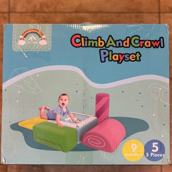 MAGIFIRE Dessert-Themed Inflatable 5-Piece Climbing Blocks Set - Picture 1 of 5